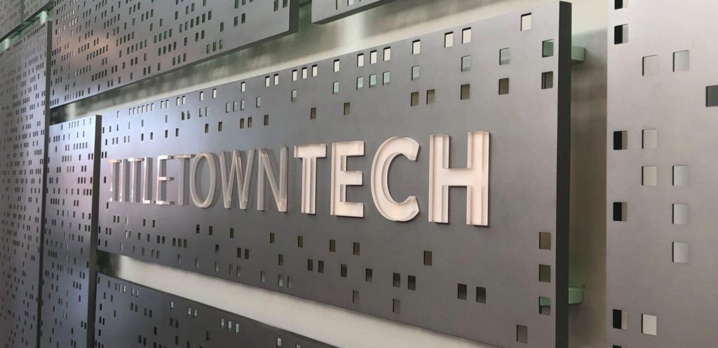 Titletown Tech signage and experiential design